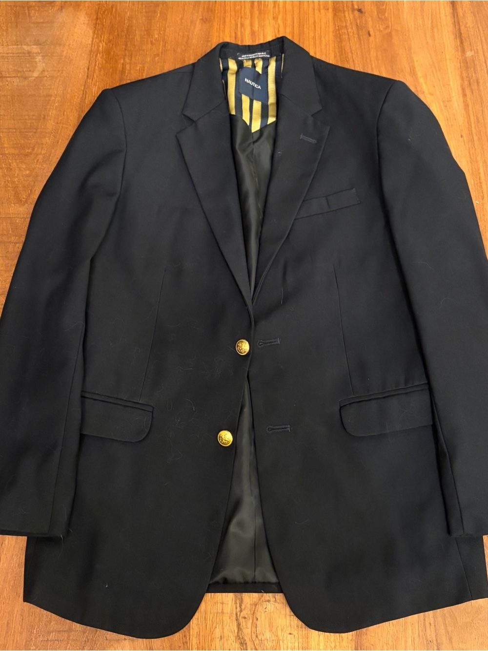 Nautica Men’s Black Blazer with Gold Buttons